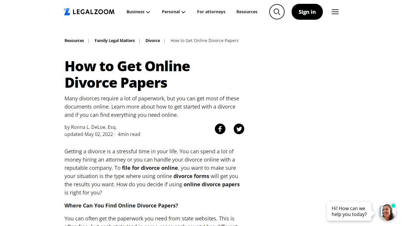 How to Get Online Divorce Papers | LegalZoom